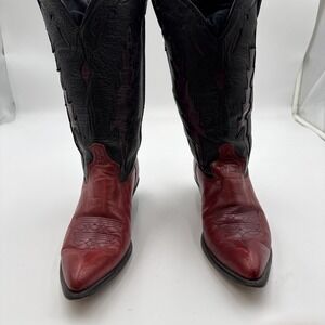 BOOTS COWBOY Vintage Code West Two Toned Women 6   Red/Black